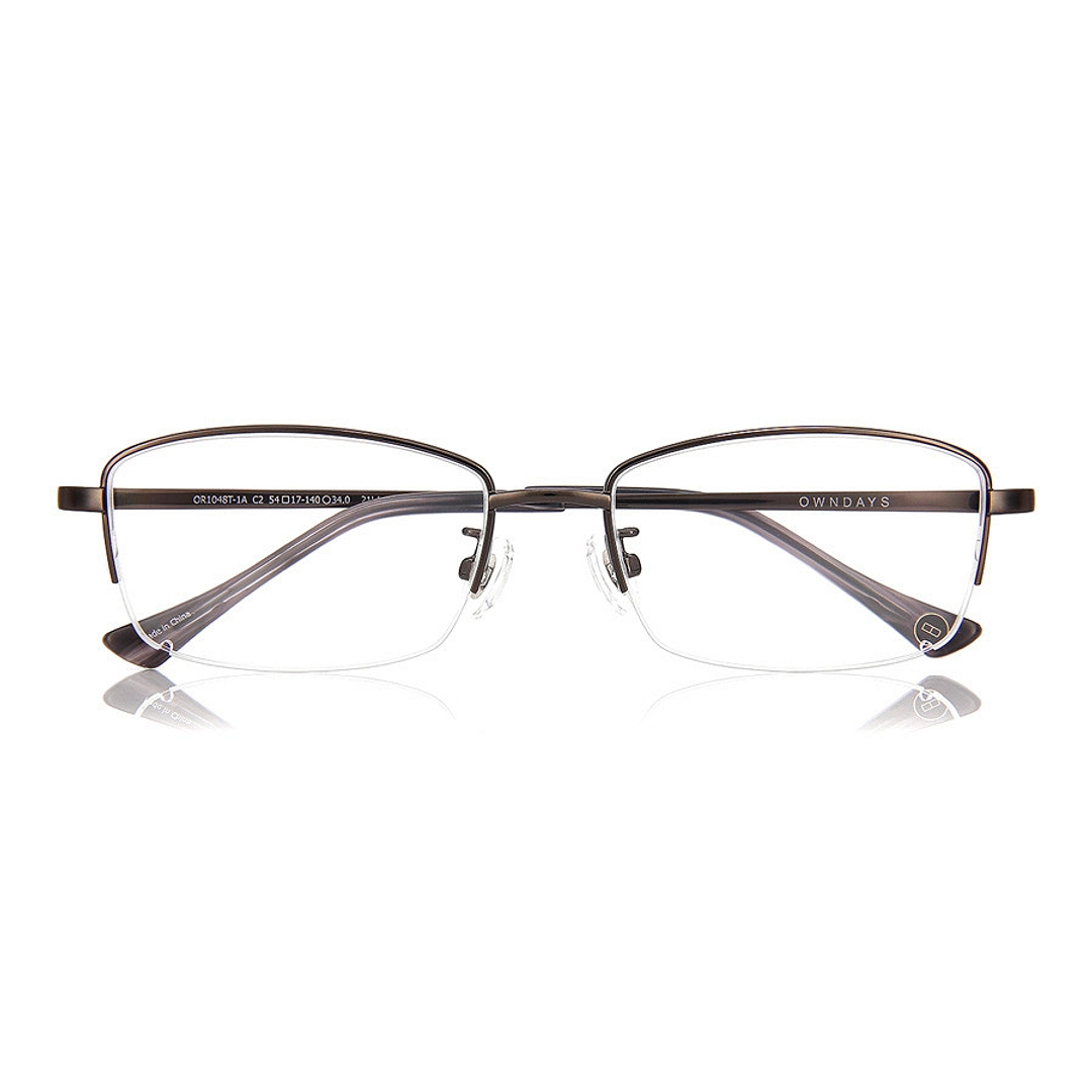 OWNDAYS | ESSENTIAL Mid Gunmetal Full Rim Rectangle right side