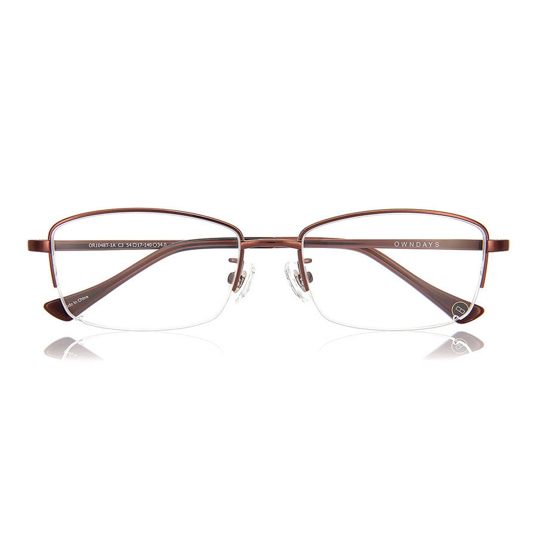 OWNDAYS | ESSENTIAL Light Brown Full Rim Rectangle right side