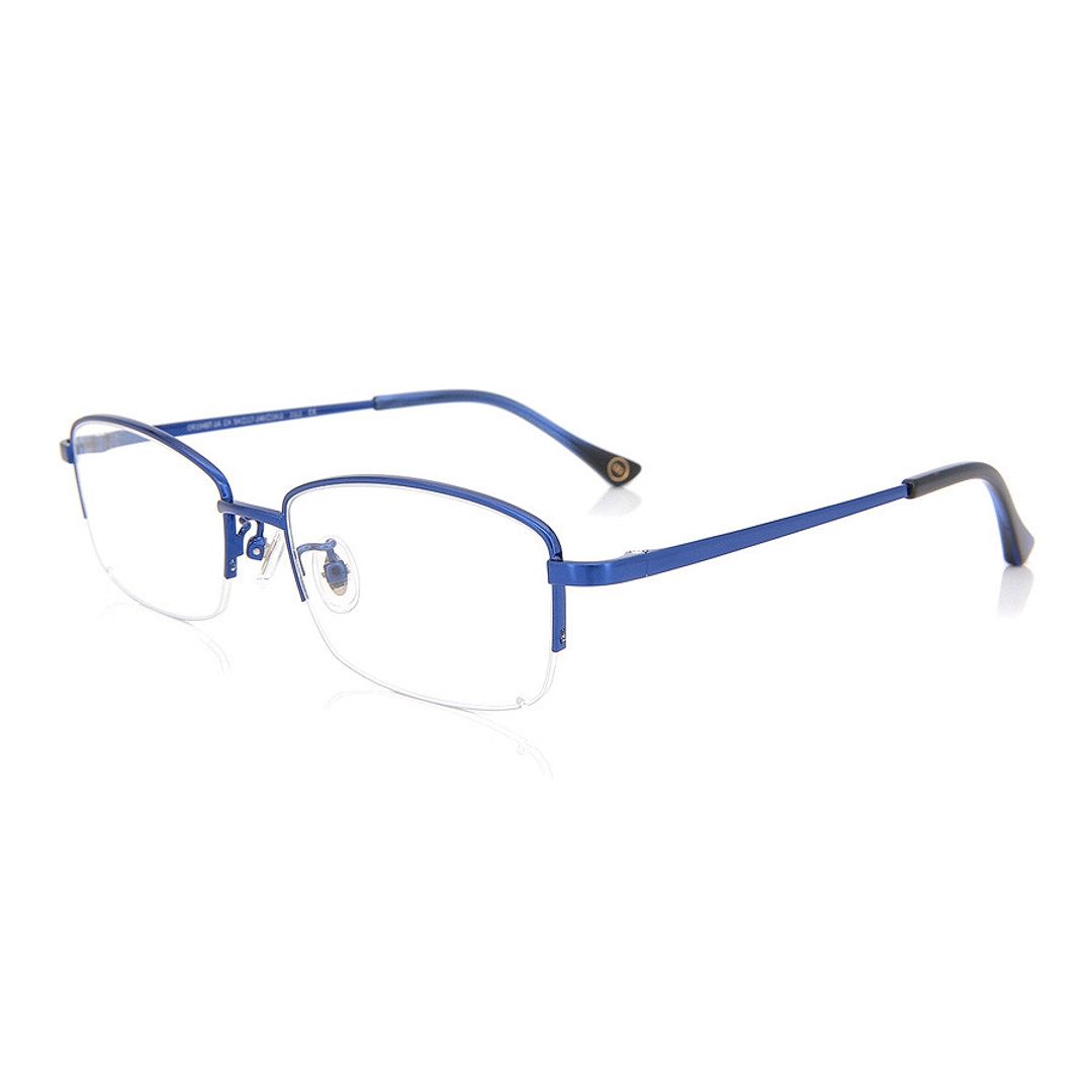 OWNDAYS | ESSENTIAL Navy Blue Full Rim Rectangle left side