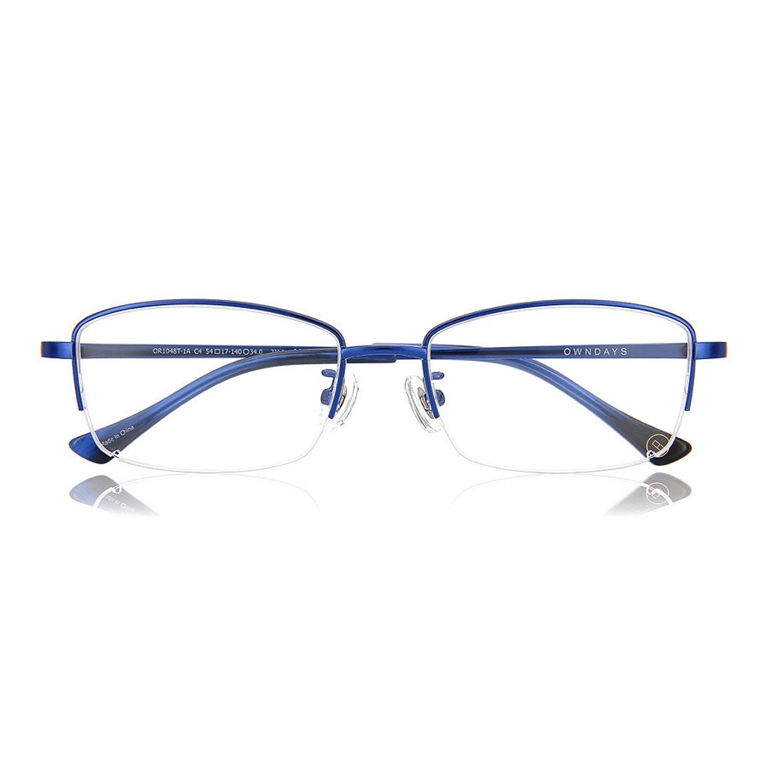 OWNDAYS | ESSENTIAL Navy Blue Full Rim Rectangle right side