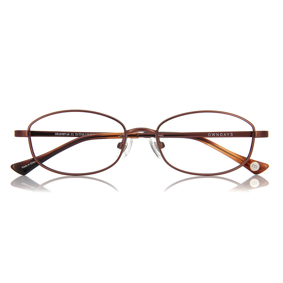 OWNDAYS | ESSENTIAL Light Brown Full Rim Barrel right side
