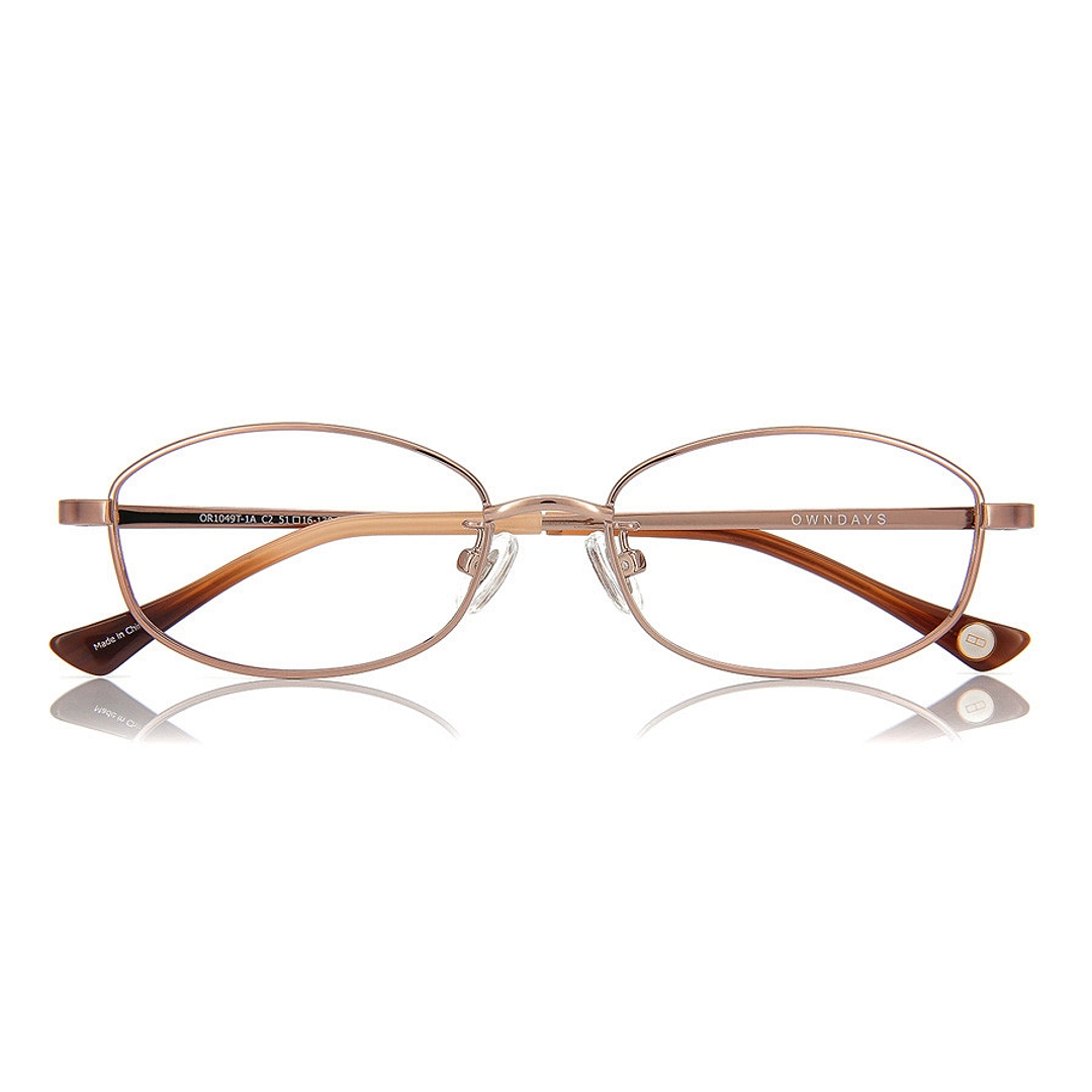 OWNDAYS | ESSENTIAL Light Brown Full Rim Barrel right side