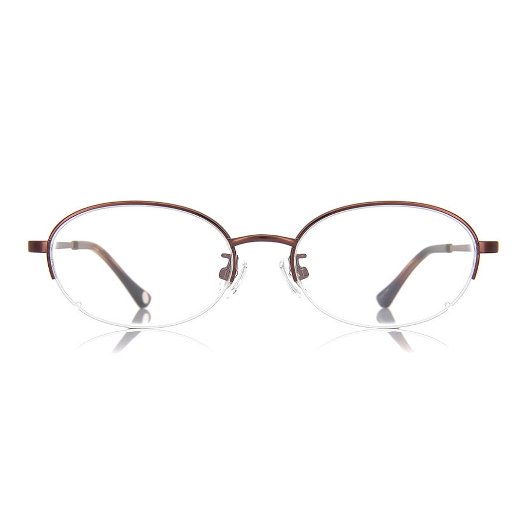 OWNDAYS | ESSENTIAL Light Brown Full Rim Oval right side