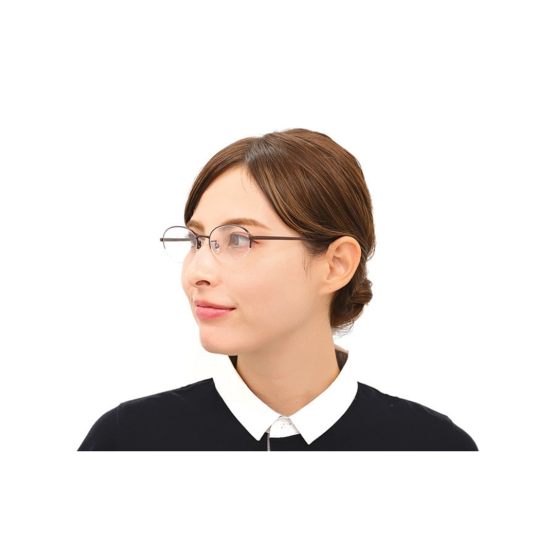 OWNDAYS | ESSENTIAL Light Brown Full Rim Oval right side