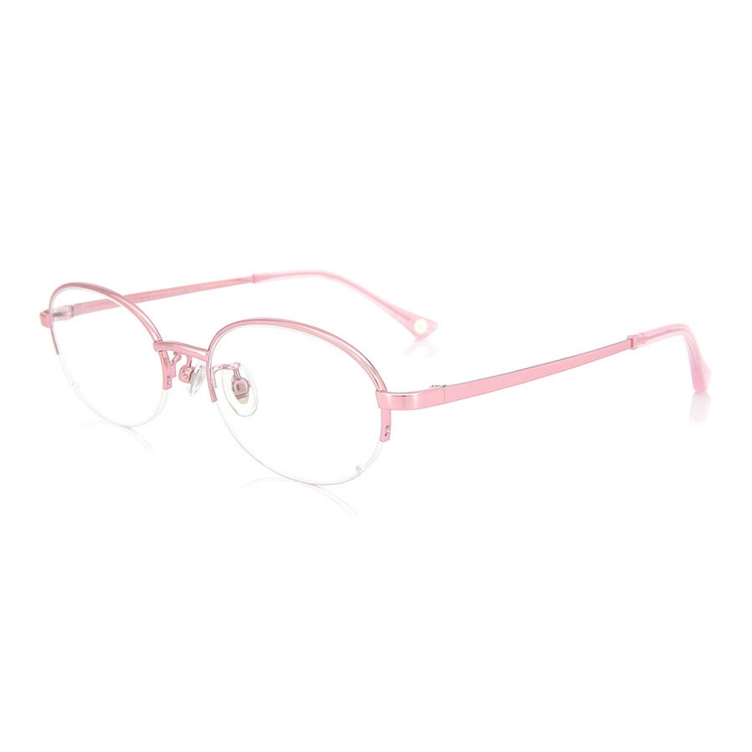 OWNDAYS | ESSENTIAL Pink Full Rim Oval left side