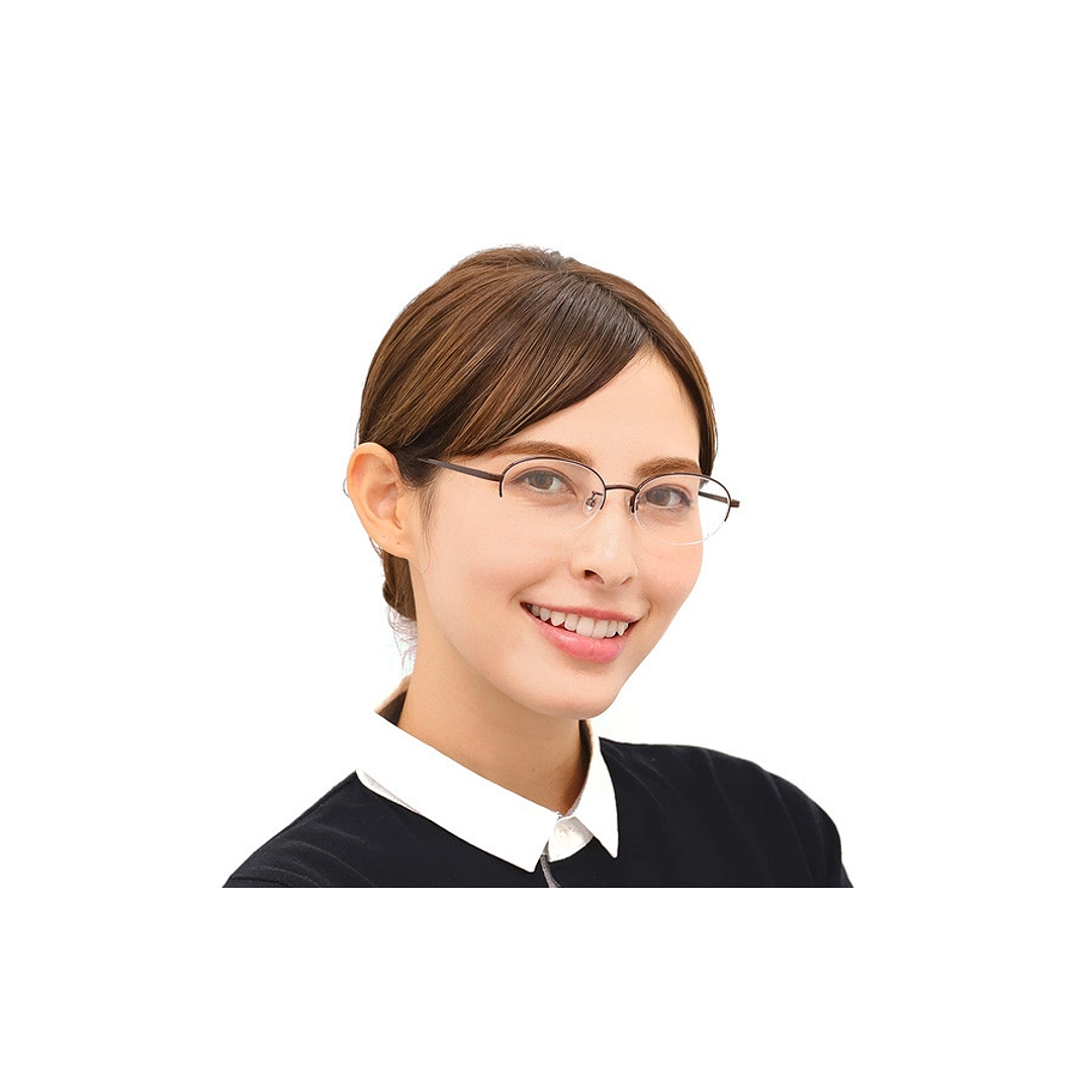 OWNDAYS | ESSENTIAL Pink Full Rim Oval left side