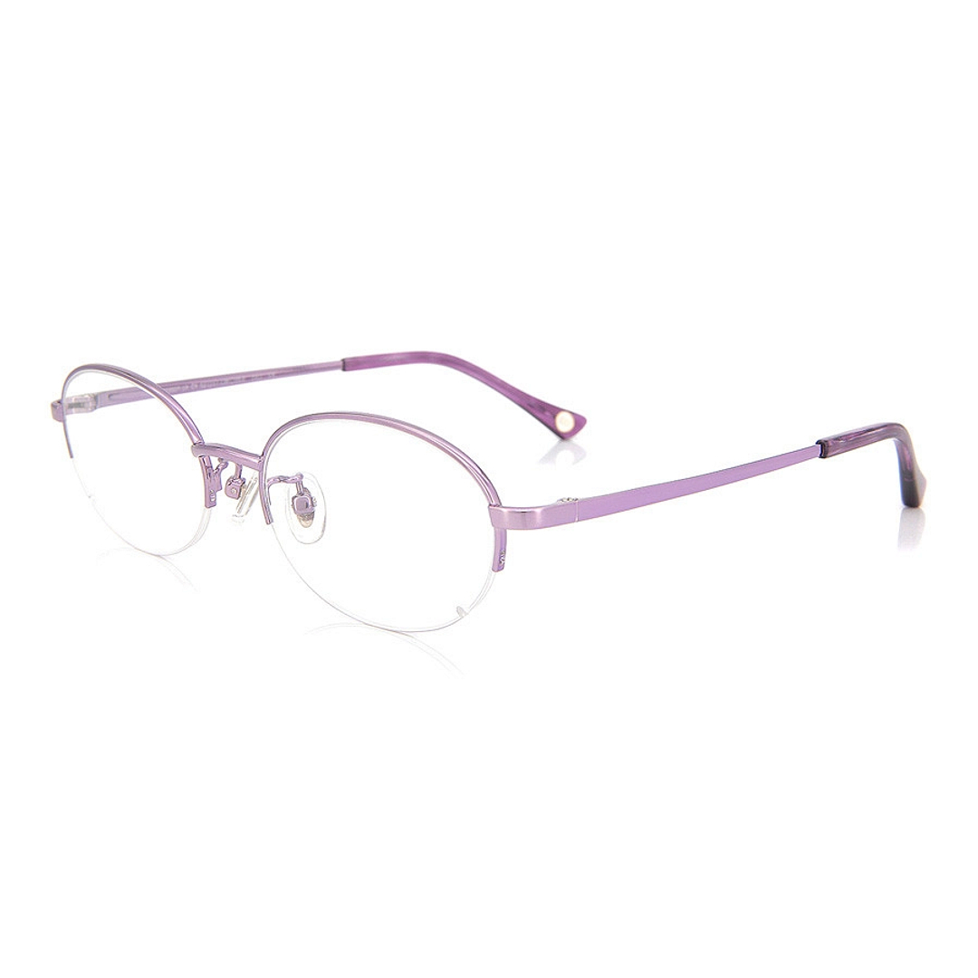 OWNDAYS | ESSENTIAL Purple Full Rim Oval left side