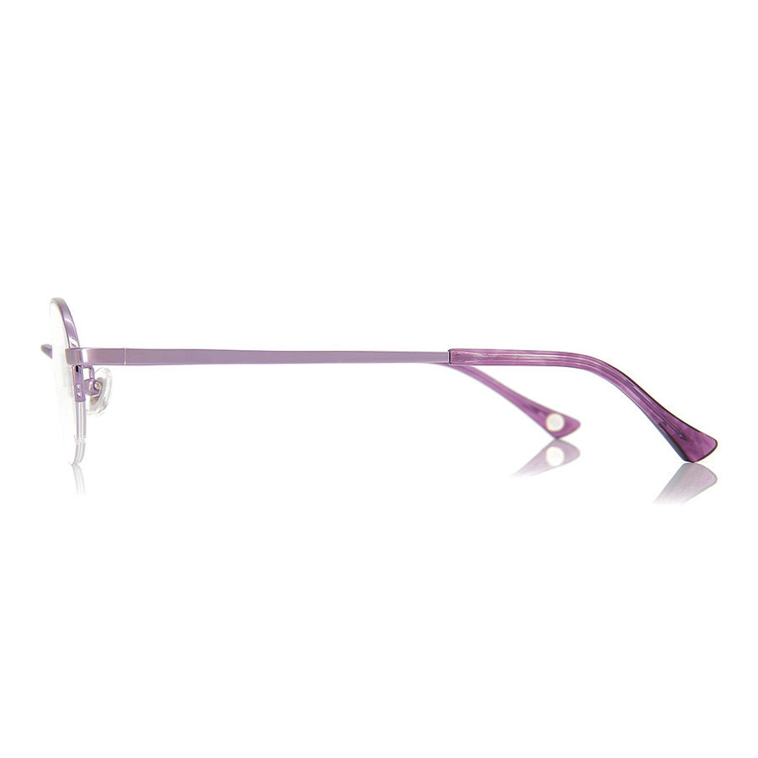 OWNDAYS | ESSENTIAL Purple Full Rim Oval left side