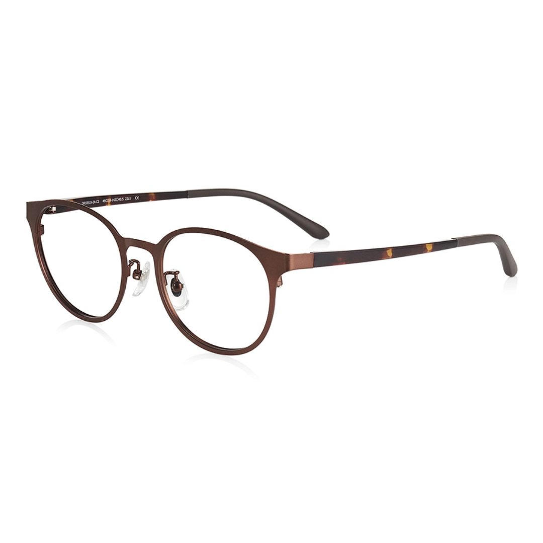 OWNDAYS | ESSENTIAL Light Brown Full Rim Boston left side