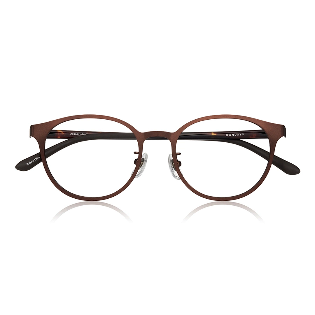 OWNDAYS | ESSENTIAL Light Brown Full Rim Boston right side