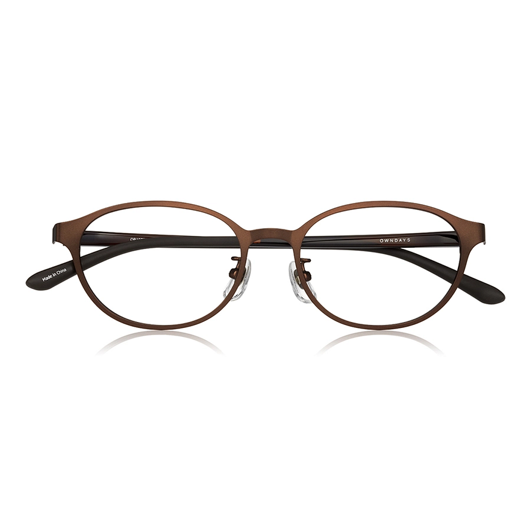 OWNDAYS | ESSENTIAL Matte Brown Full Rim Oval right side