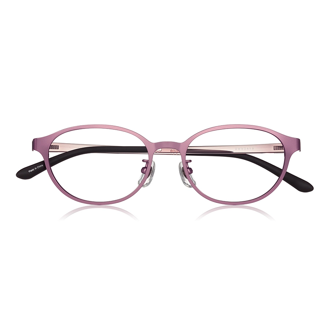 OWNDAYS | ESSENTIAL Matte Pink Full Rim Oval right side