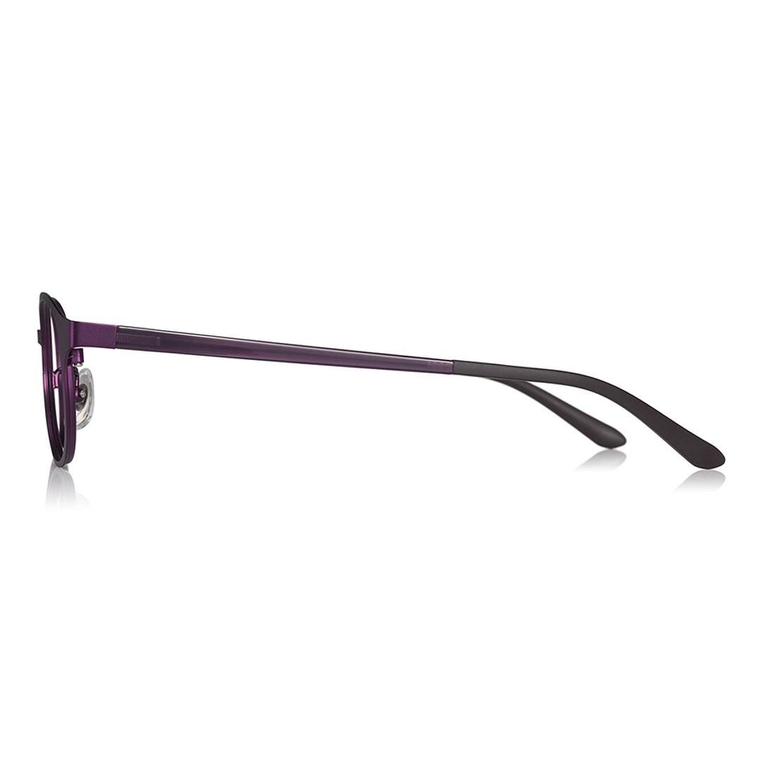 OWNDAYS | ESSENTIAL Matte Purple Full Rim Oval left side