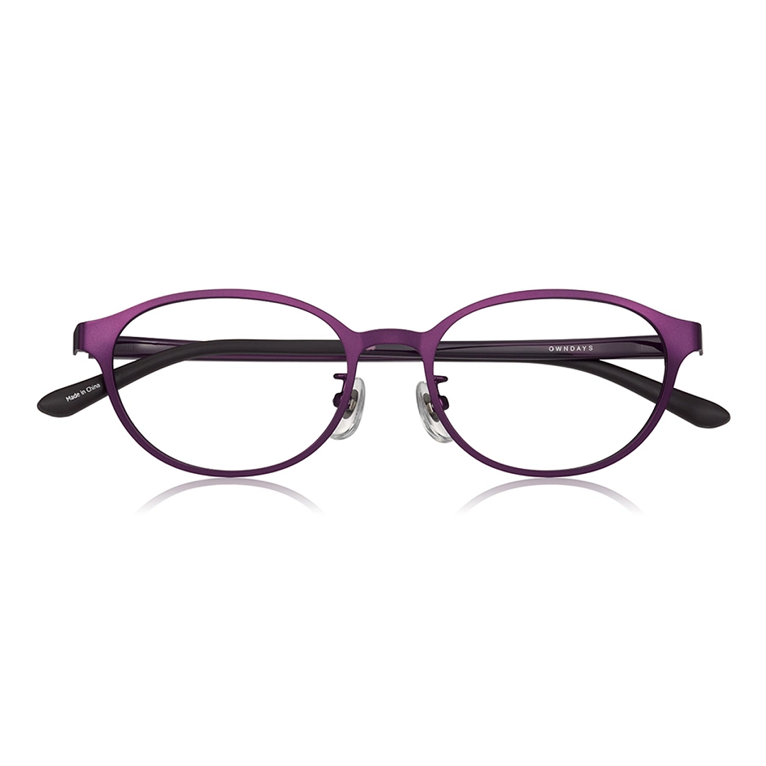 OWNDAYS | ESSENTIAL Matte Purple Full Rim Oval right side