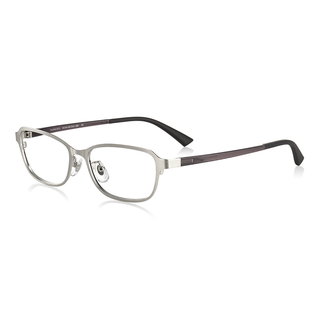 OWNDAYS | ESSENTIAL Silver Full Rim Rectangle left side