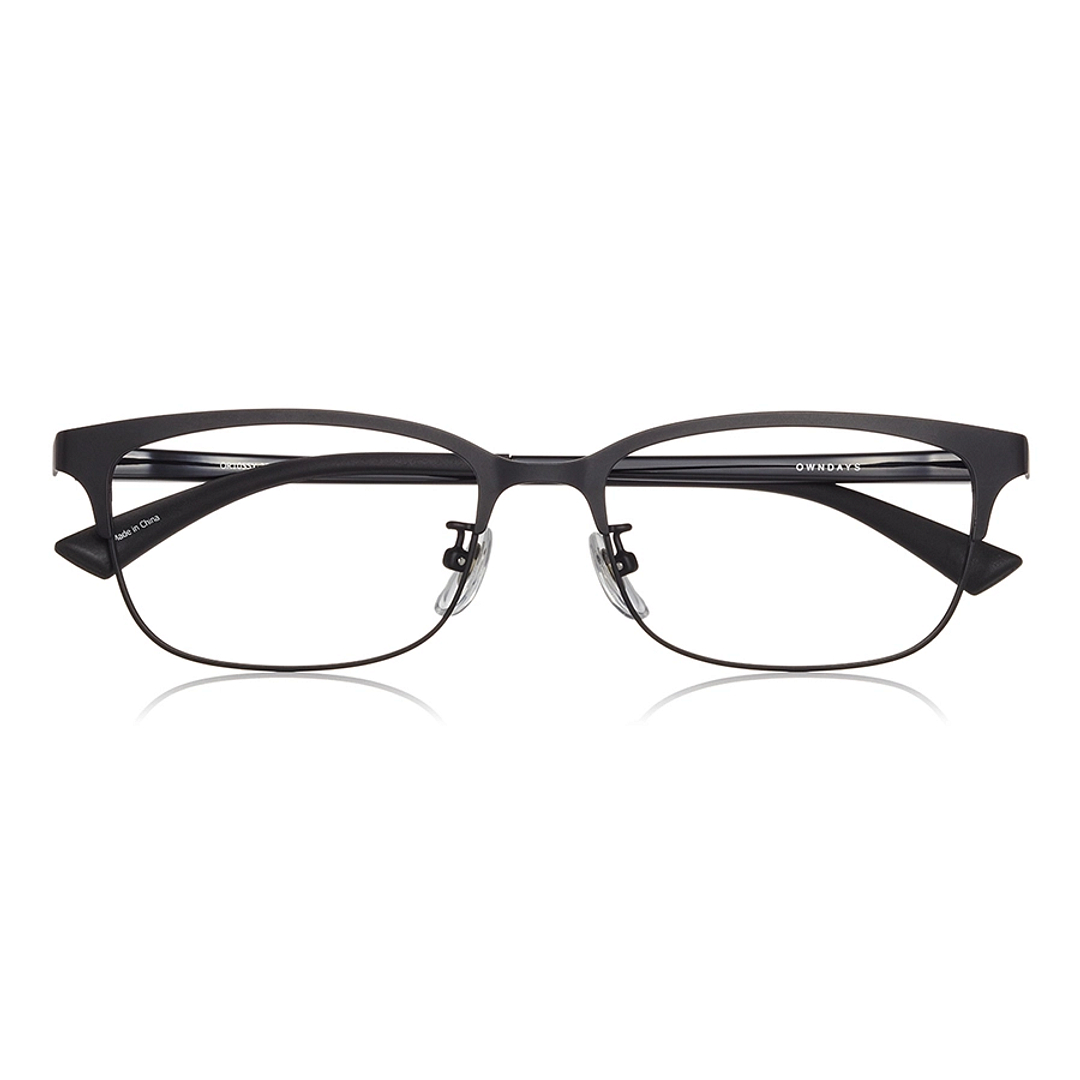 OWNDAYS | ESSENTIAL Black Full Rim Rectangle right side