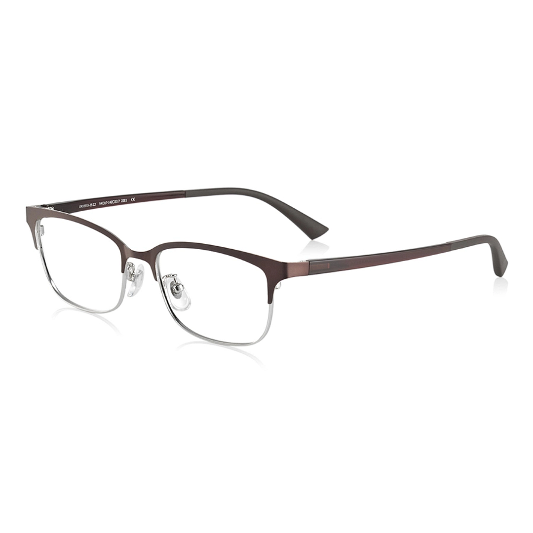 OWNDAYS | ESSENTIAL Light Brown Full Rim Rectangle left side