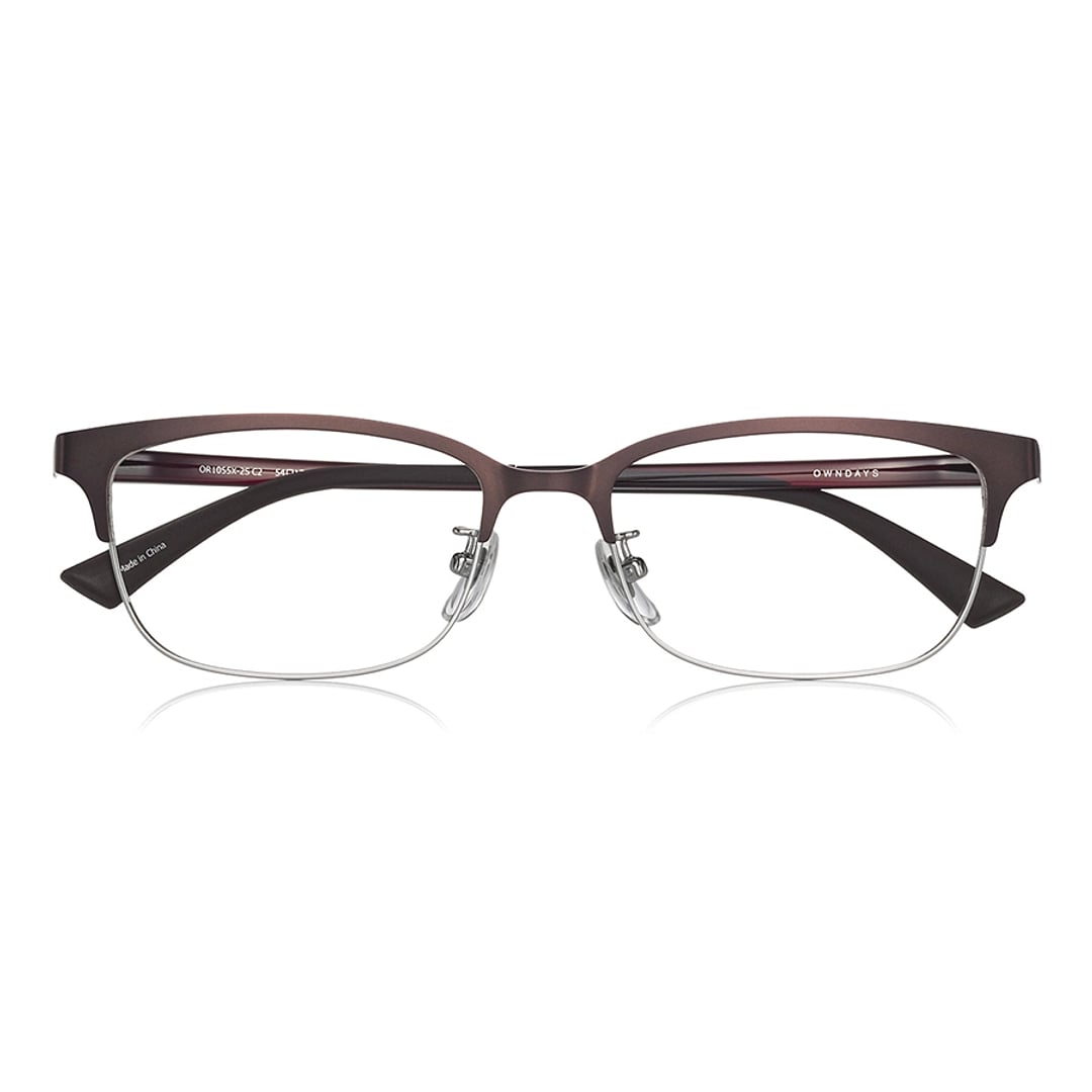 OWNDAYS | ESSENTIAL Light Brown Full Rim Rectangle right side