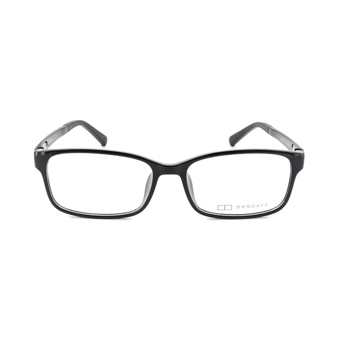 OWNDAYS | ESSENTIAL Black Full Rim Rectangle right side