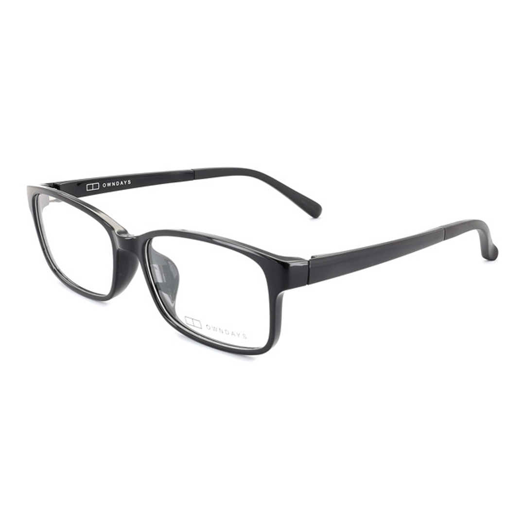OWNDAYS | ESSENTIAL Black Full Rim Rectangle left side