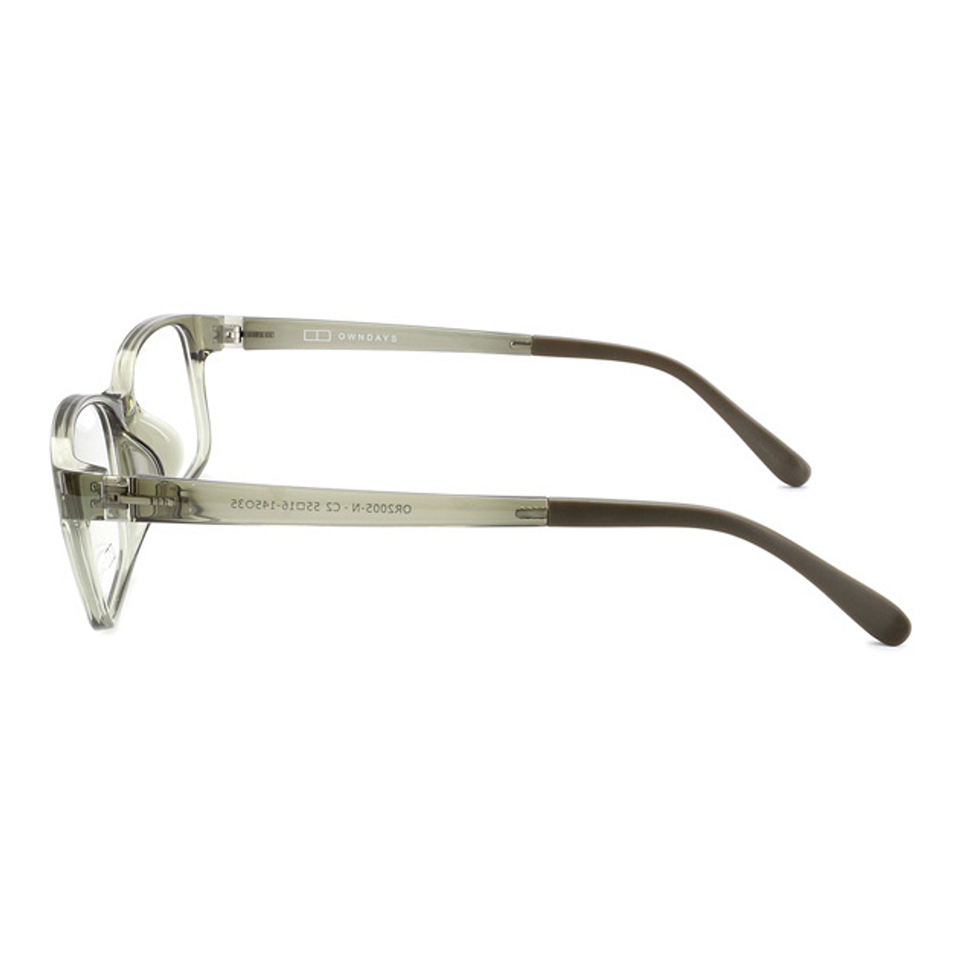 OWNDAYS | ESSENTIAL Tan Brown Full Rim Rectangle left side