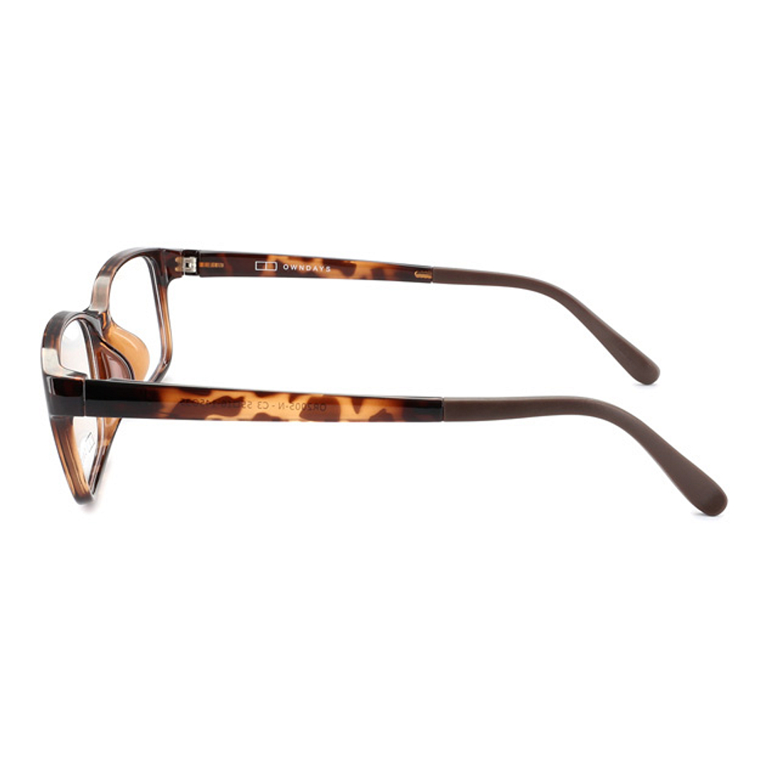 OWNDAYS | ESSENTIAL Light Brown Full Rim Rectangle left side