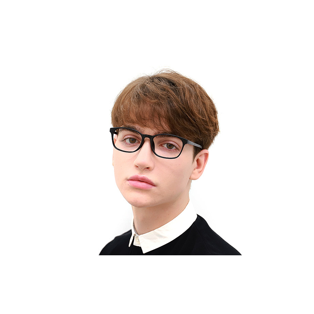 OWNDAYS | ESSENTIAL Black Full Rim Boston right side