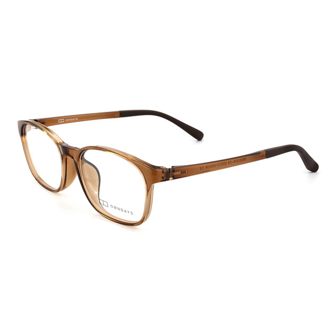OWNDAYS | ESSENTIAL Light Brown Full Rim Boston left side