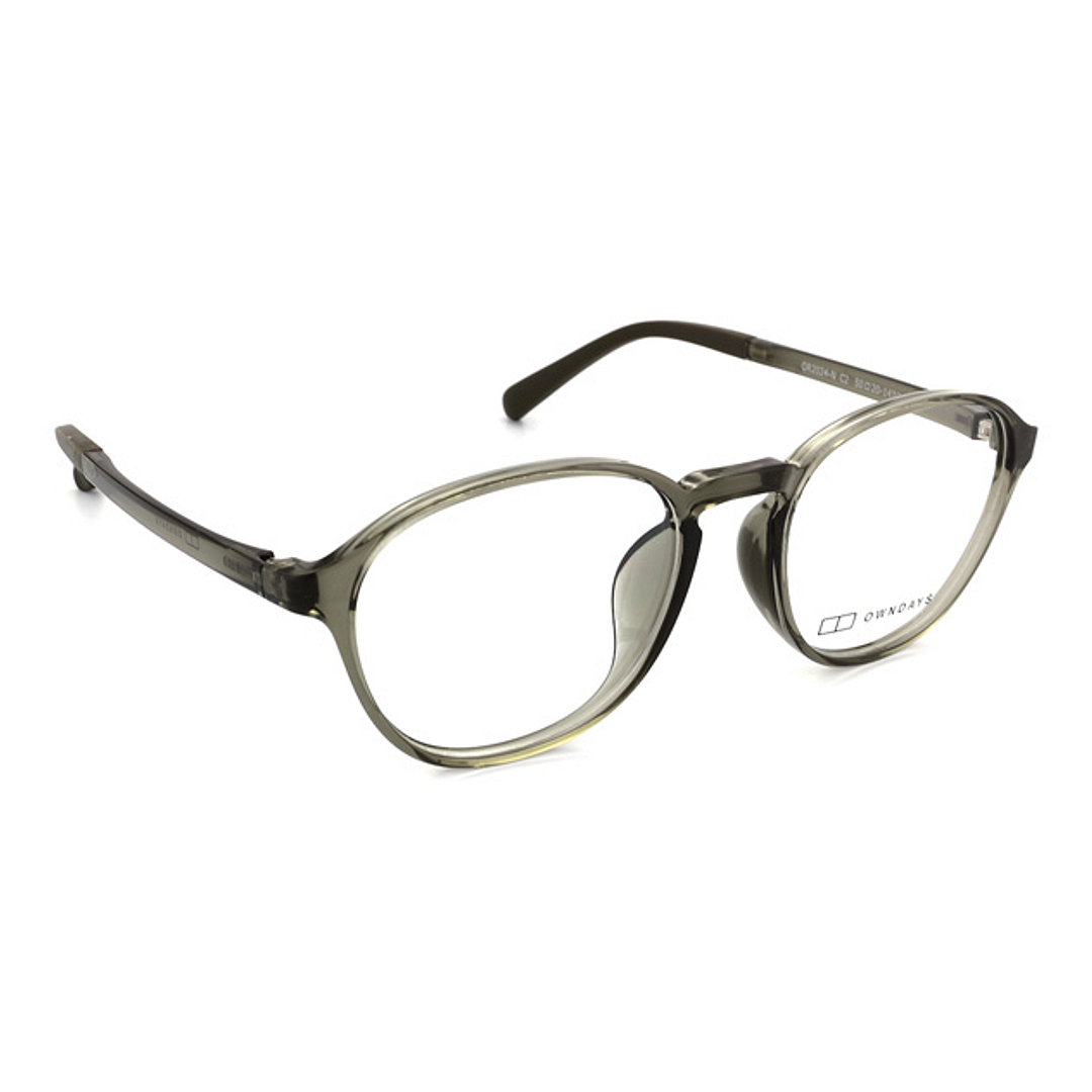 OWNDAYS | ESSENTIAL Crystal Transparent Full Rim Boston left side