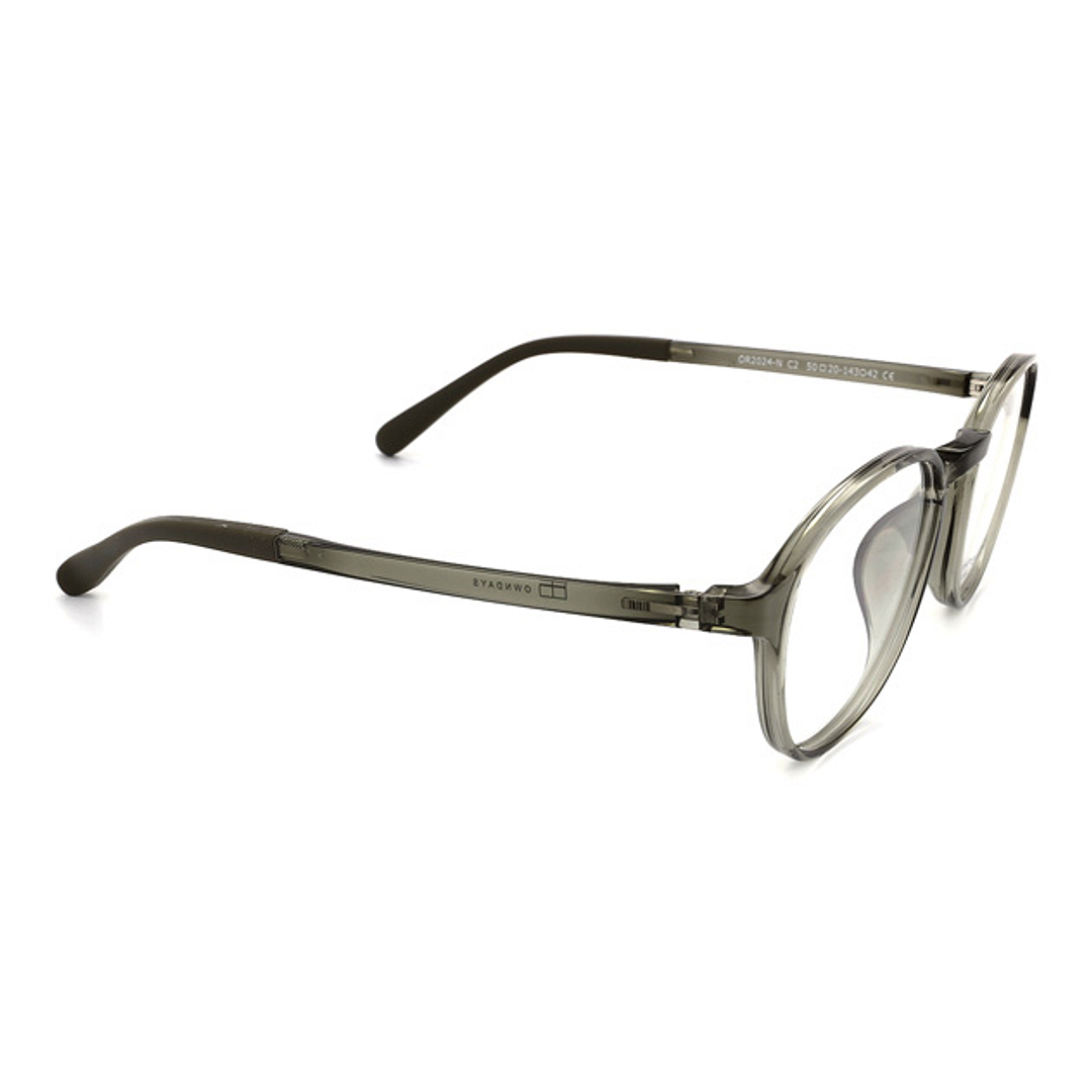 OWNDAYS | ESSENTIAL Crystal Transparent Full Rim Boston right side