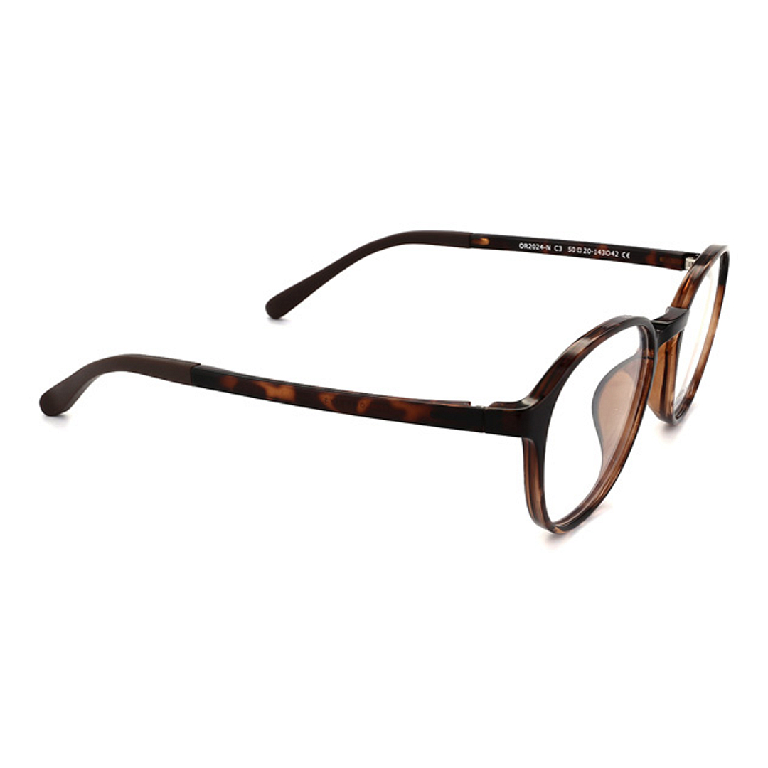 OWNDAYS | ESSENTIAL Light Brown Full Rim Boston right side