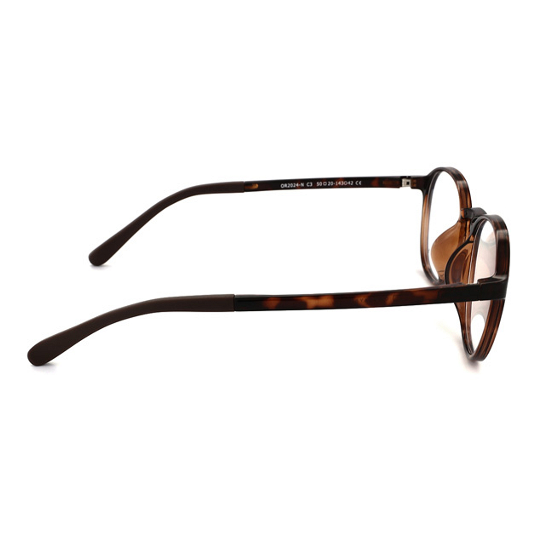 OWNDAYS | ESSENTIAL Light Brown Full Rim Boston left side