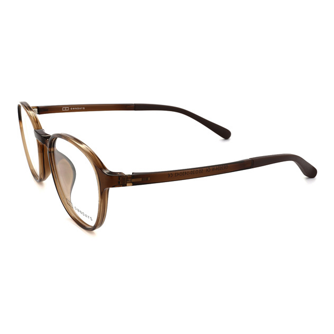 OWNDAYS | ESSENTIAL Light Brown Full Rim Boston left side