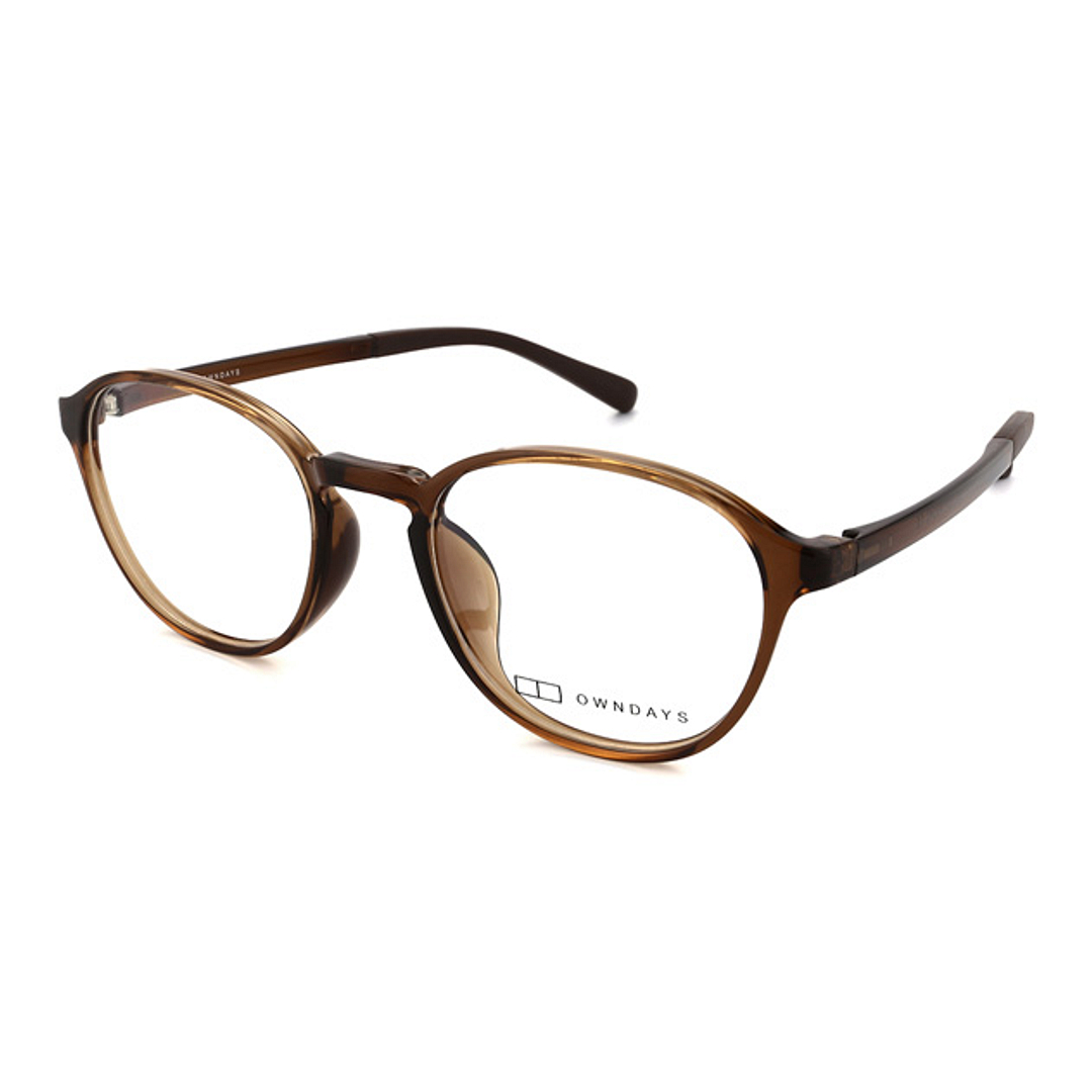 OWNDAYS | ESSENTIAL Light Brown Full Rim Boston right side