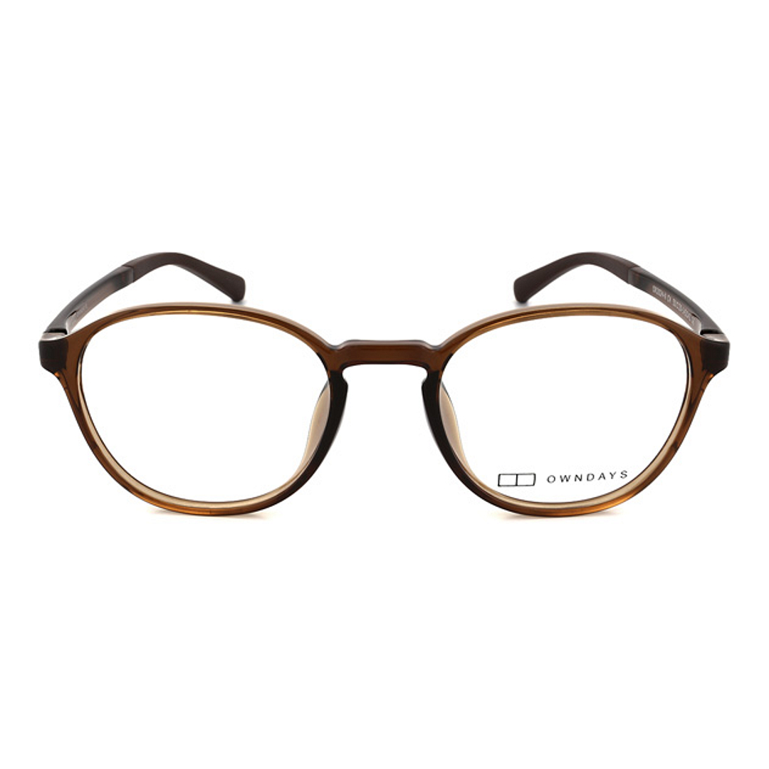 OWNDAYS | ESSENTIAL Light Brown Full Rim Boston right side
