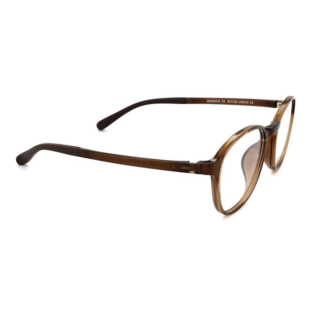 OWNDAYS | ESSENTIAL Light Brown Full Rim Boston right side