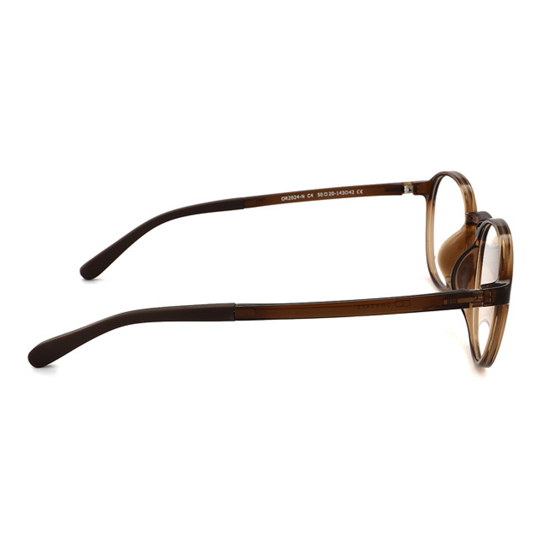 OWNDAYS | ESSENTIAL Light Brown Full Rim Boston left side