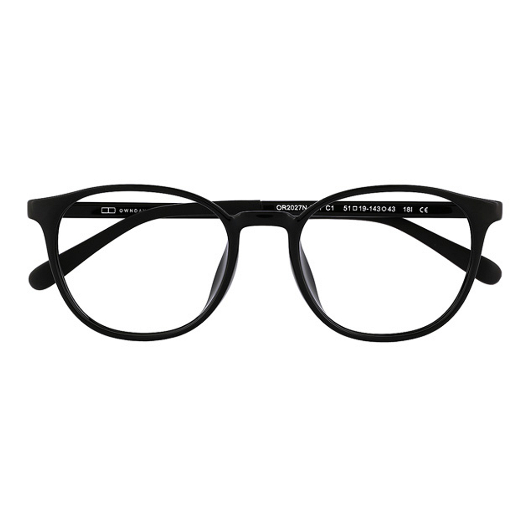 OWNDAYS | ESSENTIAL Black Full Rim Boston right side