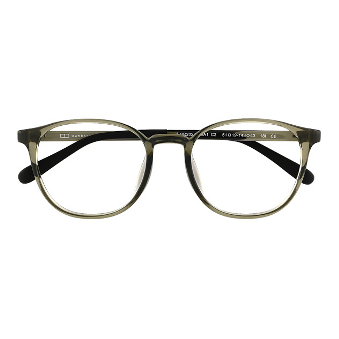 OWNDAYS | ESSENTIAL Light Gray Full Rim Boston right side