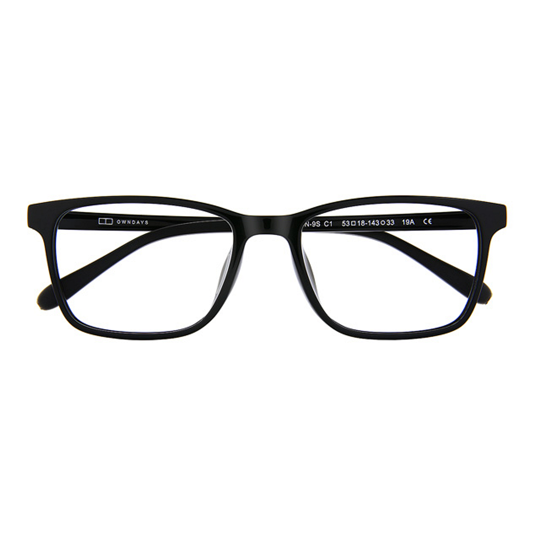 OWNDAYS | ESSENTIAL Black Full Rim Wellington right side
