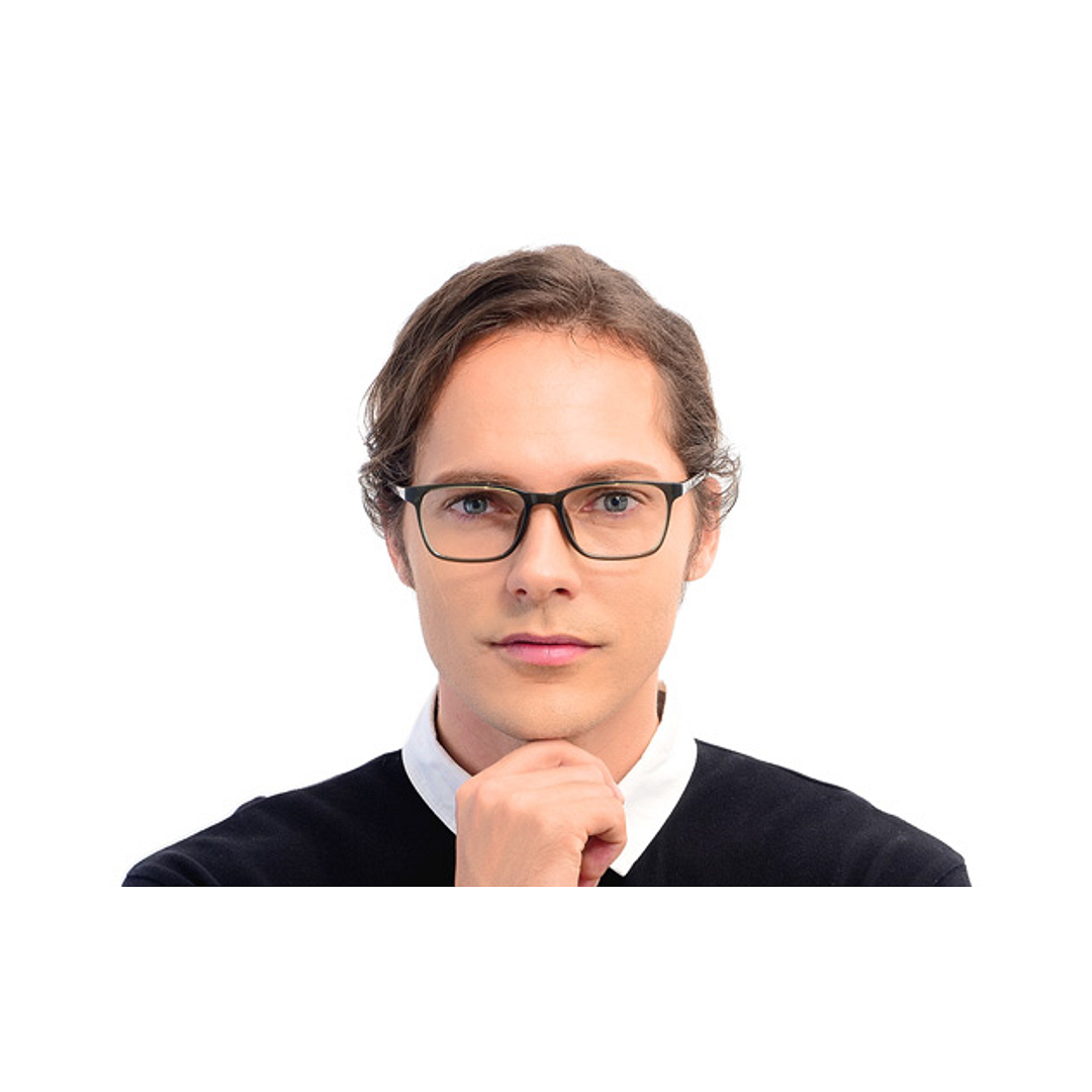 OWNDAYS | ESSENTIAL Black Full Rim Wellington left side