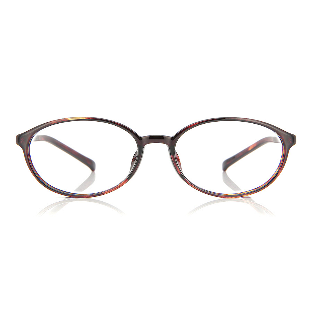 OWNDAYS | ESSENTIAL Light Brown Full Rim Oval right side