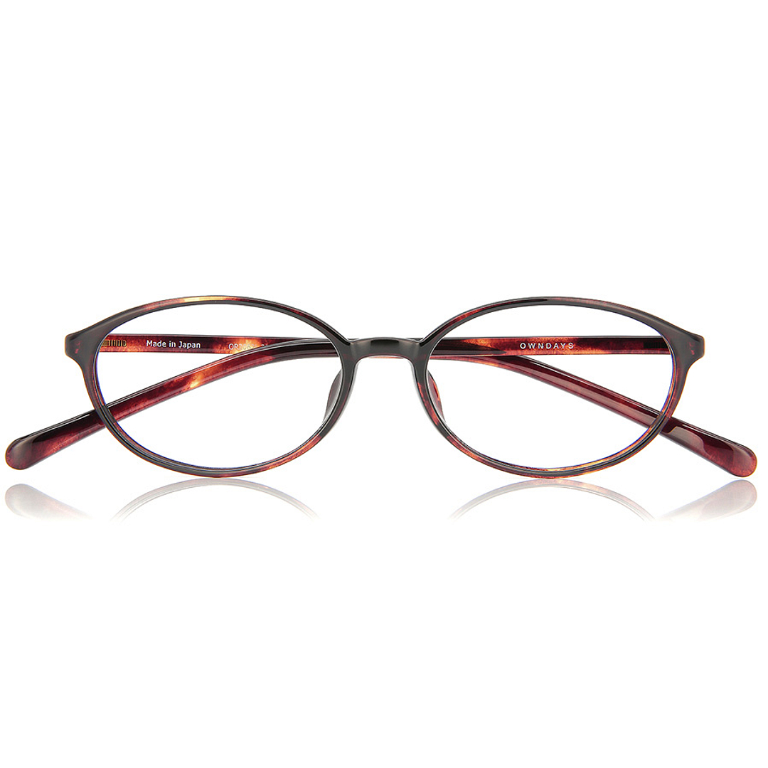 OWNDAYS | ESSENTIAL Light Brown Full Rim Oval right side