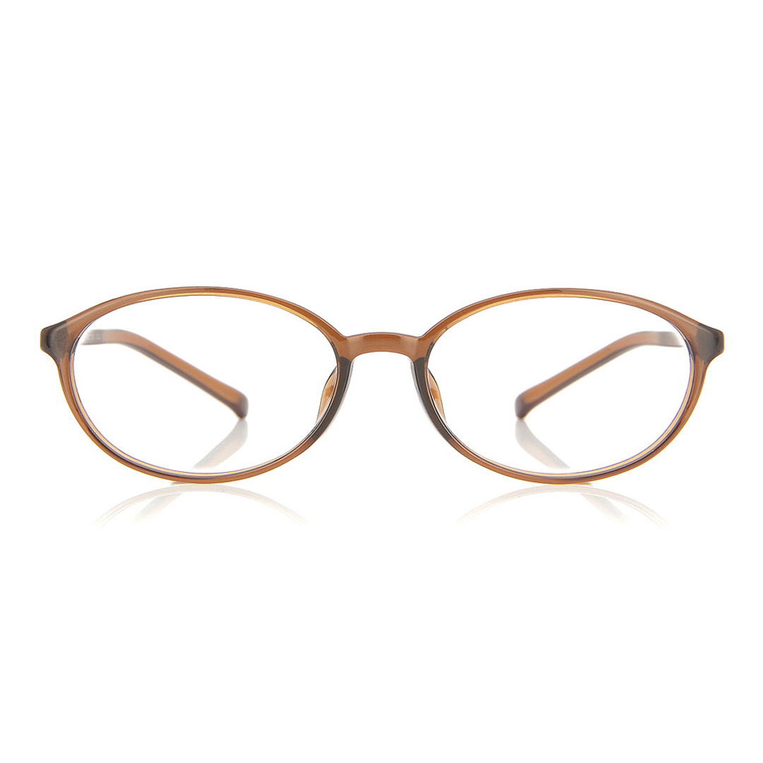 OWNDAYS | ESSENTIAL Light Brown Full Rim Oval right side