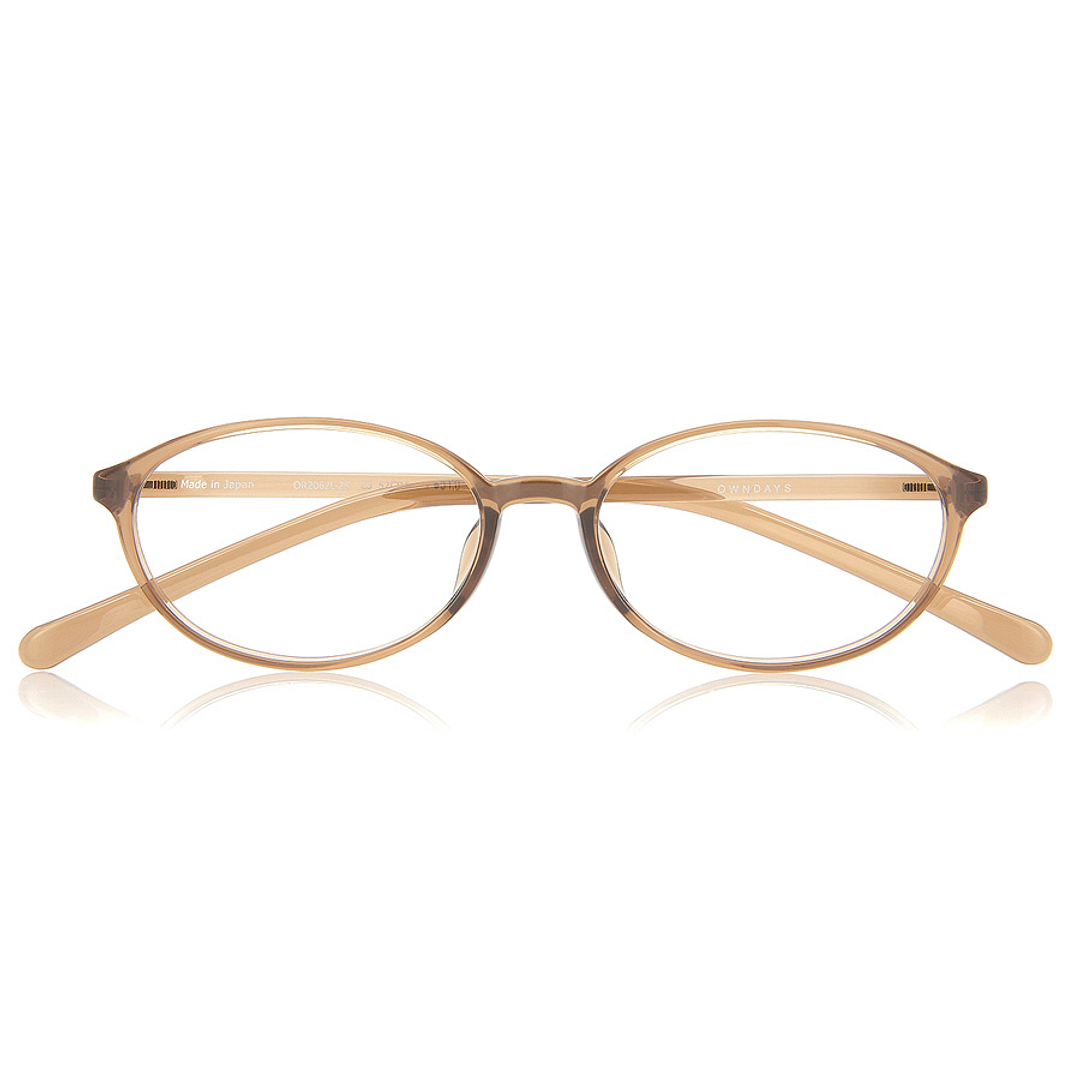 OWNDAYS | ESSENTIAL Beige Full Rim Oval right side