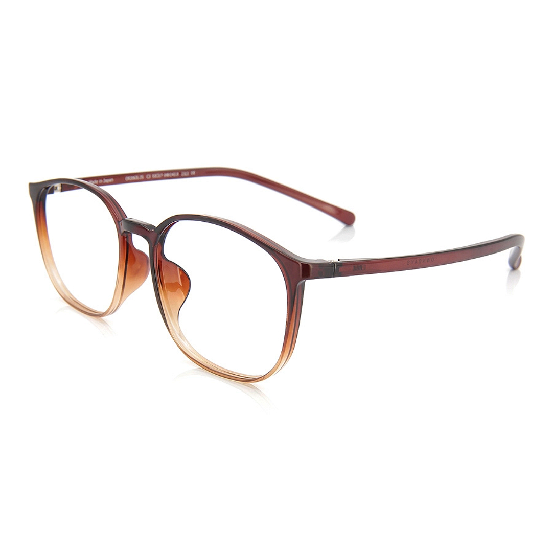 OWNDAYS | ESSENTIAL Brown Full Rim Wellington left side