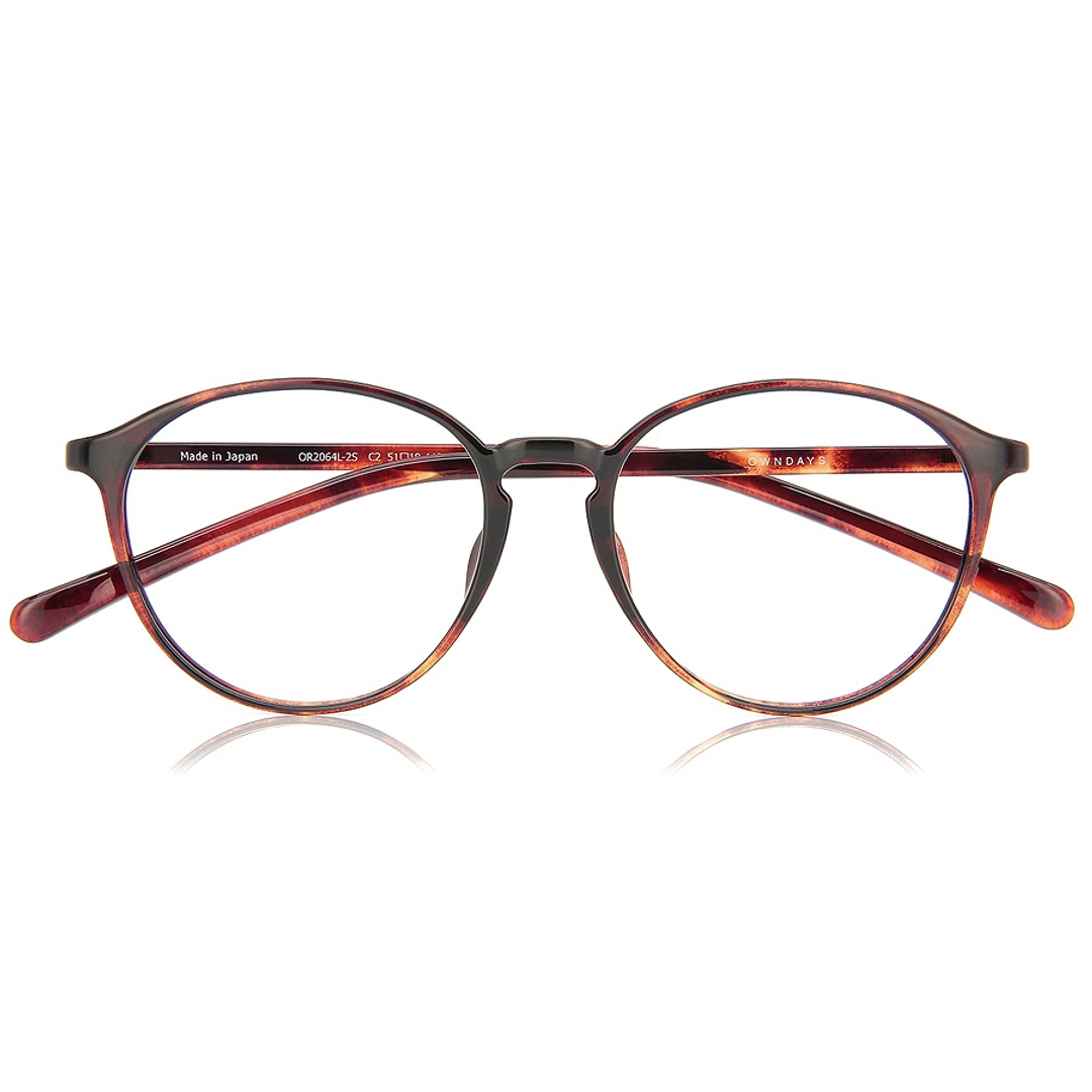 OWNDAYS | ESSENTIAL Brown Demi Full Rim Boston right side