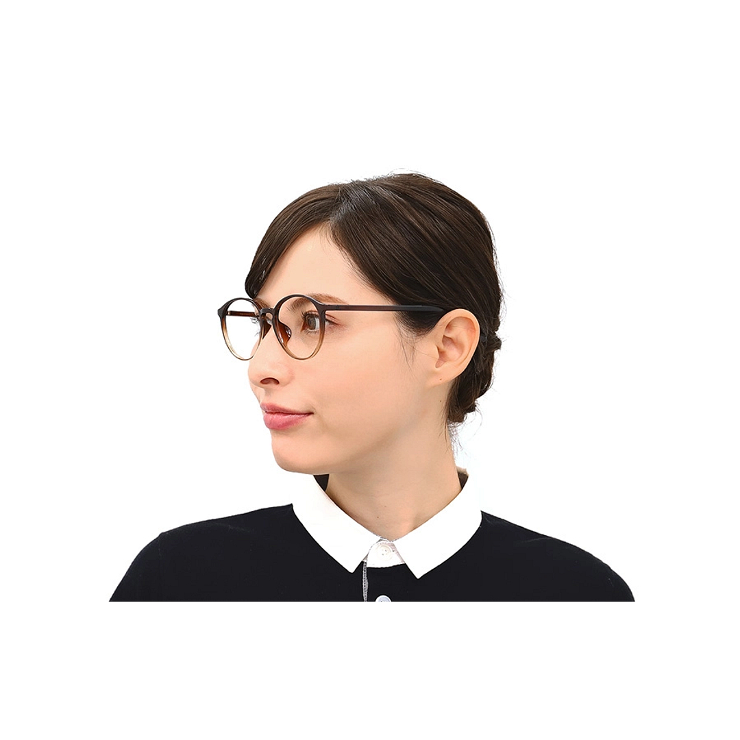 OWNDAYS | ESSENTIAL Brown Demi Full Rim Boston right side