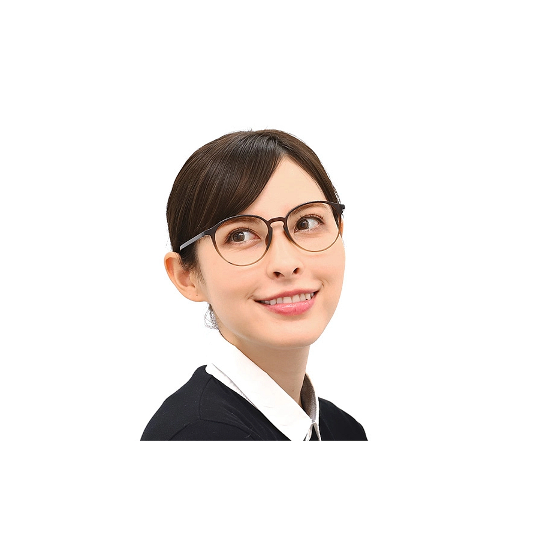 OWNDAYS | ESSENTIAL Beige Full Rim Boston left side