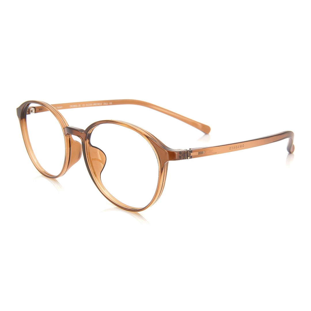 OWNDAYS | ESSENTIAL Light Brown Full Rim Boston left side